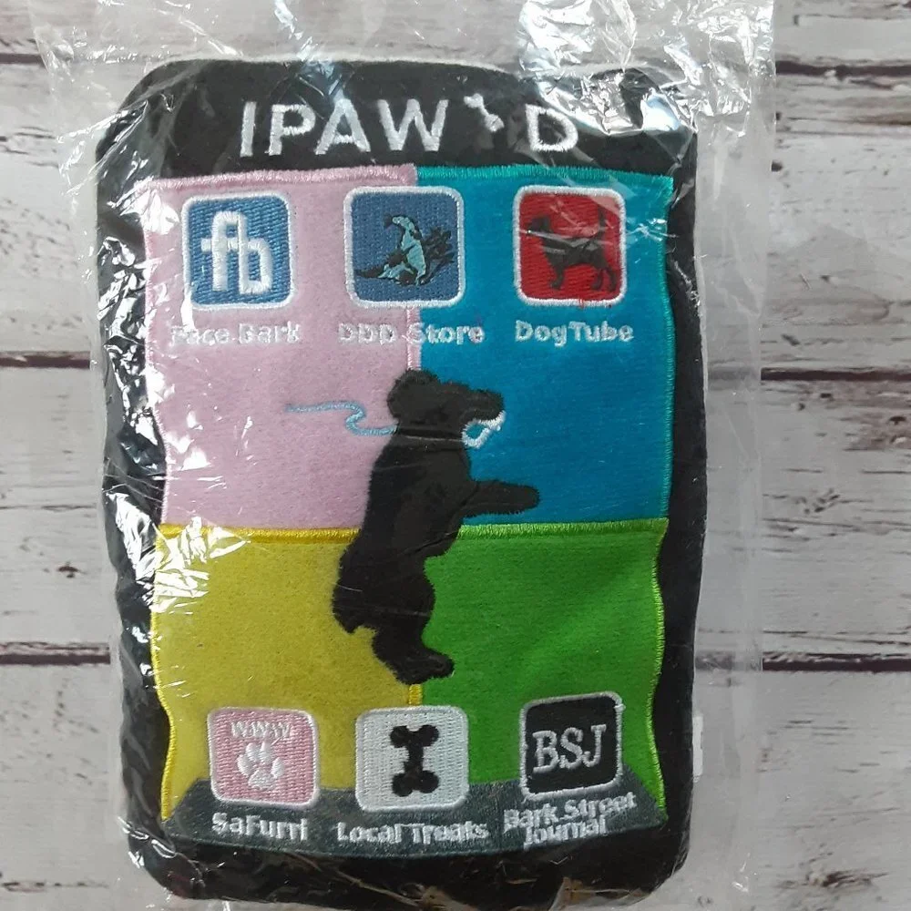 Funny IPOD Plush Squeak Designer Dog Toy Size Large